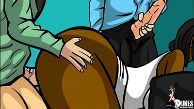 Študenti majú po škole sex s čiernym učiteľom